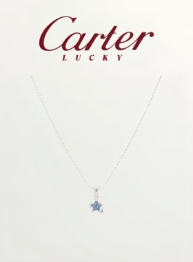 月售500条S999纯银蓝色星星项链