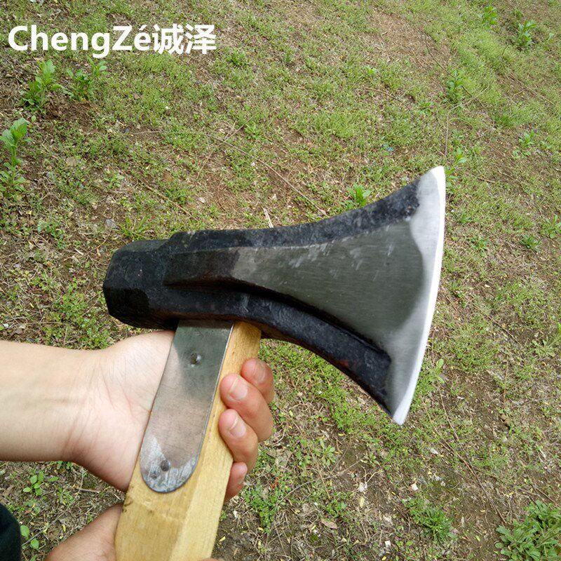 八角爷头刀劈柴手工木工斧头木匠全钢专用手斧子户外开山砍树大号