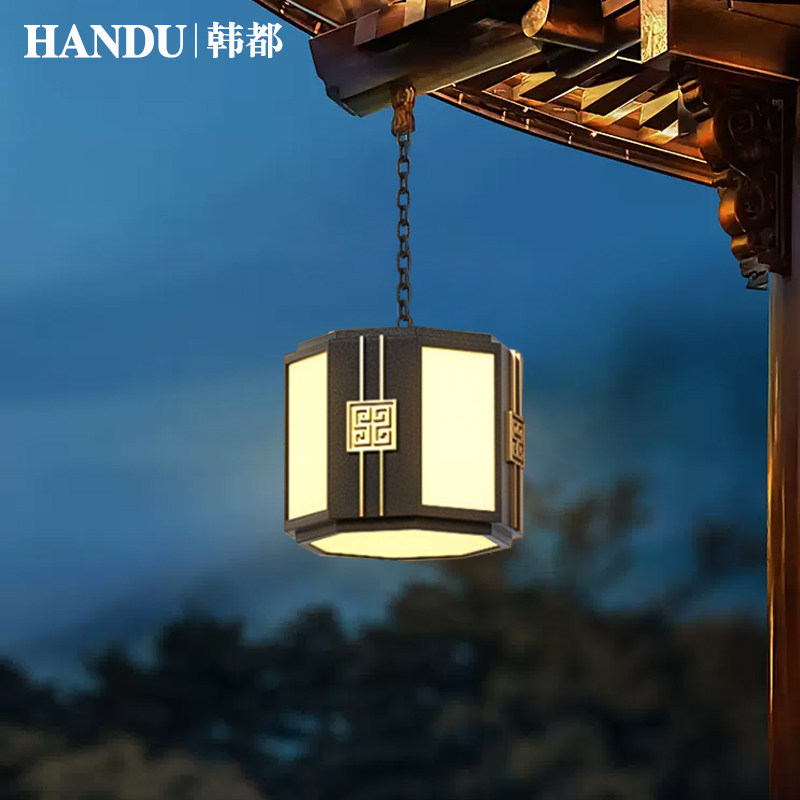 户外吊灯别墅吊灯室外庭院吊灯防水凉亭吊灯新中式吊灯亭子景观灯