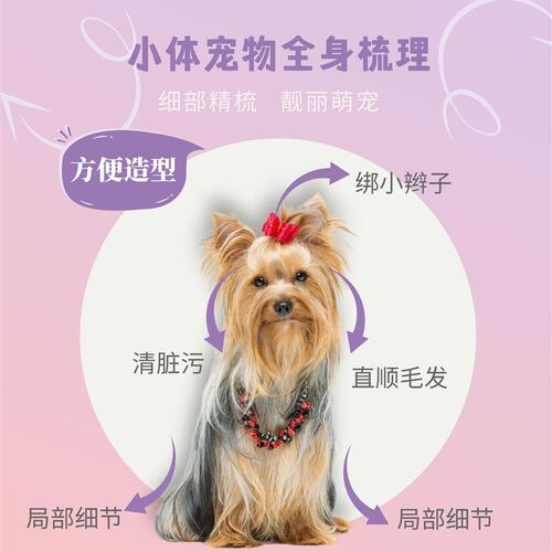 船记排梳嘴毛面梳子宠物狗狗猫咪密齿针梳跳蚤整理眼部清理脸部梳