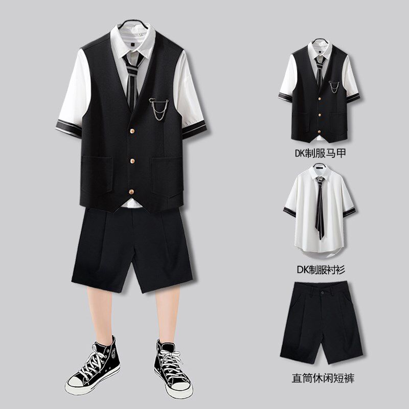 个性定制发廊理发店美发师工作服烫染助理工衣三件套酒吧LOGO定制