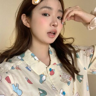 短袖 2023年新款 女款 少女甜美可爱大码 夏天家居服套装 短裤 睡衣夏季