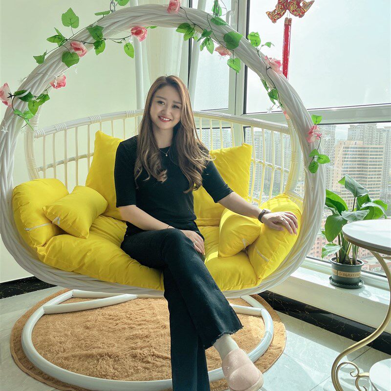 加粗双人吊篮藤椅秋千阳台吊椅室内懒人家用户外庭院网红休闲摇篮