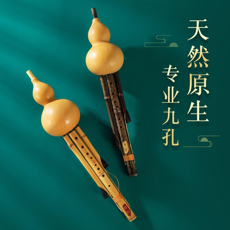 9孔原生态九孔C调降B调小D调G调F调天然九孔素葫芦丝成人演奏乐器图片