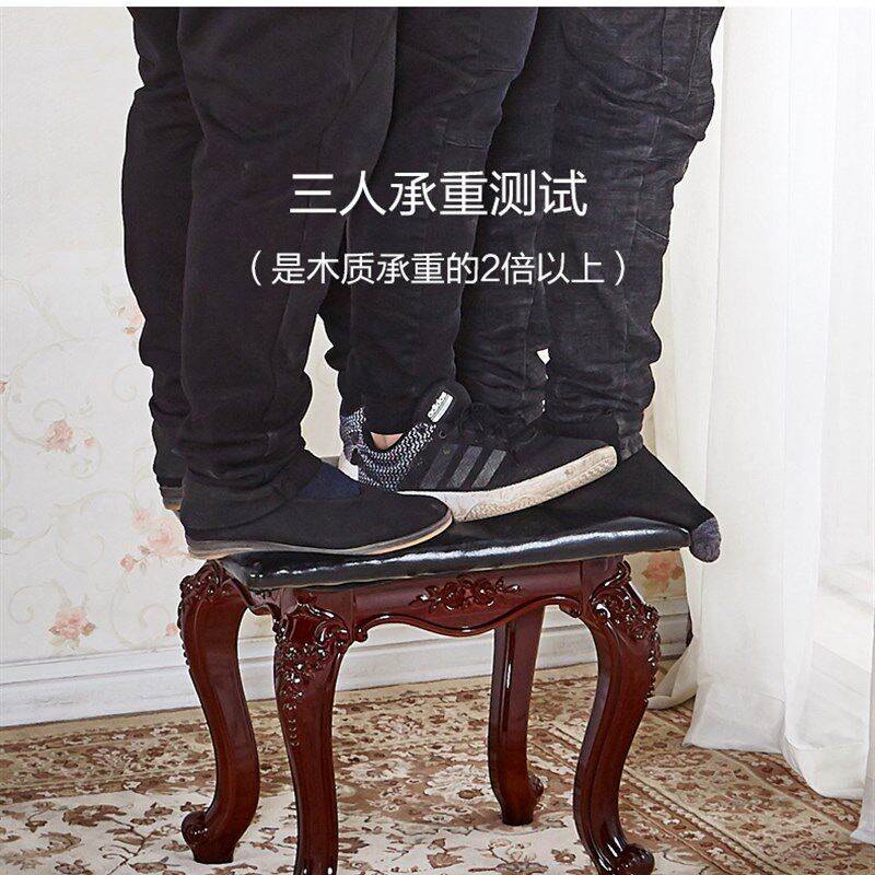 古筝钢琴凳单人欧式梳妆台凳子美式化妆椅中式古典家用小方凳圆凳