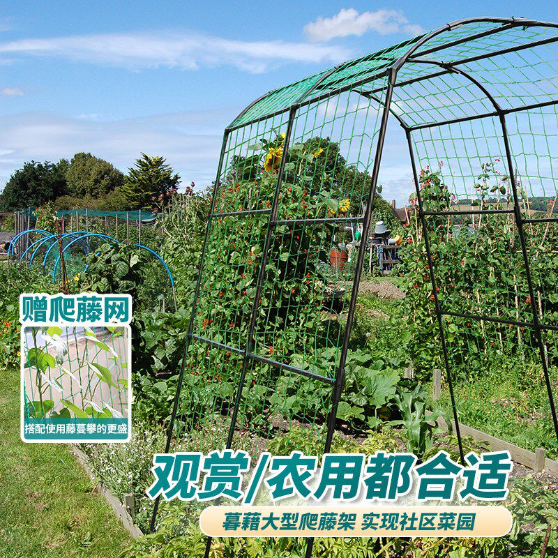 菜园爬藤架拱门花架子庭院葡萄架南瓜攀爬支撑杆户外园艺种植支架