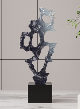 轻奢创意太湖石摆件家居客厅艺术高级感玄关隔断办公室酒柜装饰品