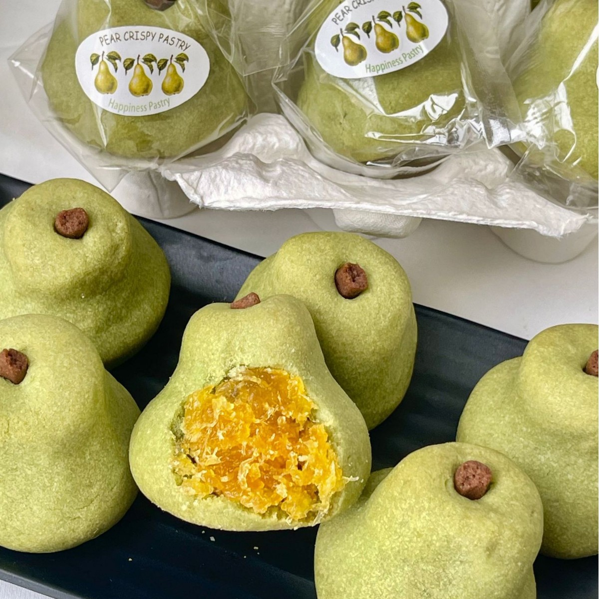 中秋斑斓梨子奶香味下午茶点心梨不开你/礼盒伴手礼饼送对象朋友