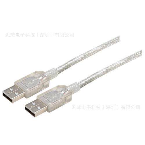 CSMUCLRAA-1M L-COM 1米特优型USB线缆 透明护套 A型/A型 现货