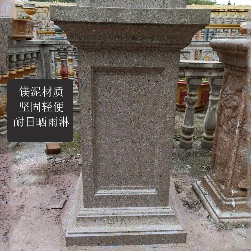 欧式罗马柱底座盆垫简约做旧白柱子室外花园阳台装饰摆件工艺品