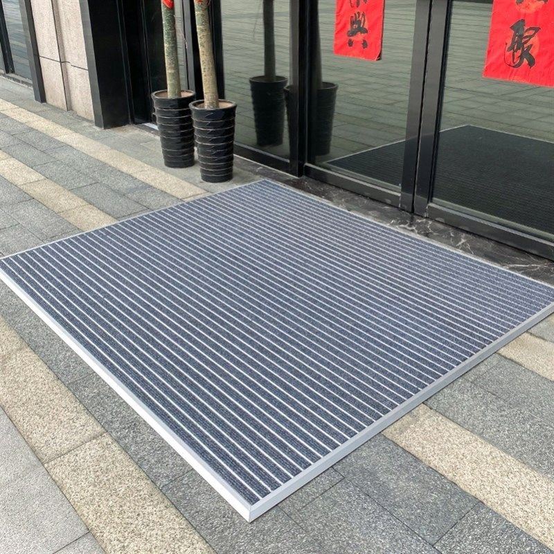 不锈钢商场酒店进门口防尘地毯防滑刮泥防尘地垫嵌入式铝合金地垫