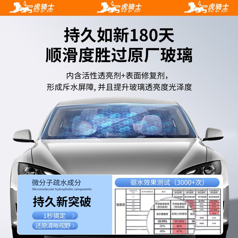 汽车挡风玻璃除雾剂后视镜防水神器疏水喷雾倒车镜防雨油膜去除剂