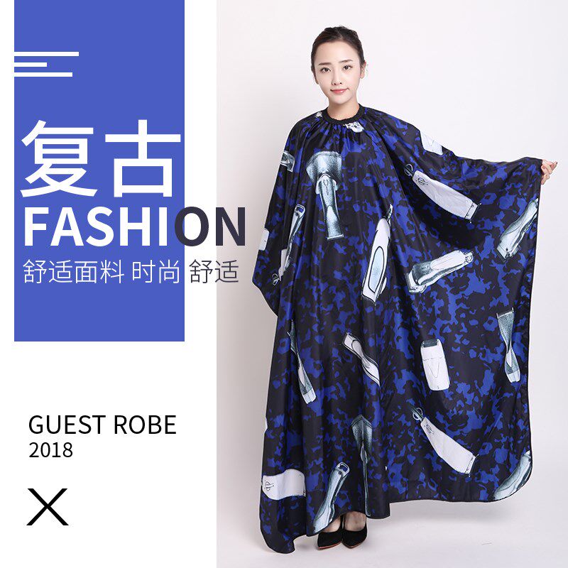 新款复古美发围布发廊专用高档理发店发型师专业剪发围布加大防水