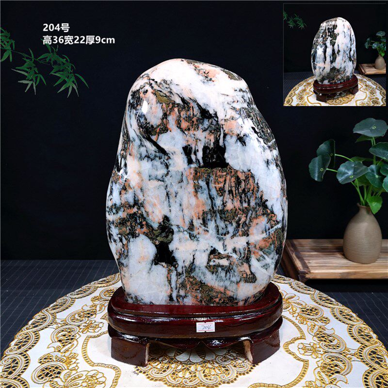 七彩石摆件黄河石青海原石天然彩色国画奇石观赏收藏镇宅转运装饰