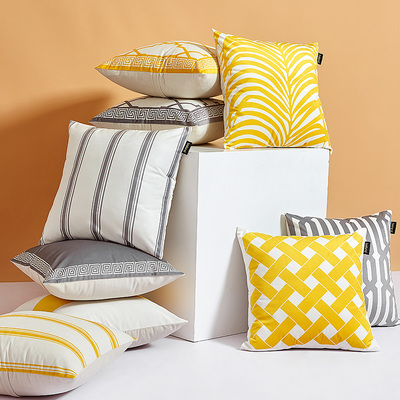 北欧抱枕沙发靠垫套子汽车腰靠办公室护腰午睡枕床头靠背靠垫