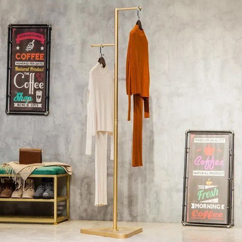 简约衣帽架服装店落地正挂架家用挂衣服架网红主播直播模特展示架