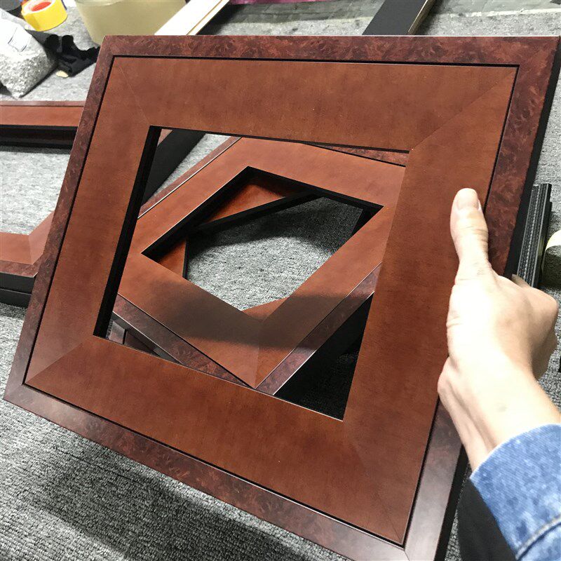 【支持定制】画框天隆实木包邮油画框出口有机玻璃底板空框新中式