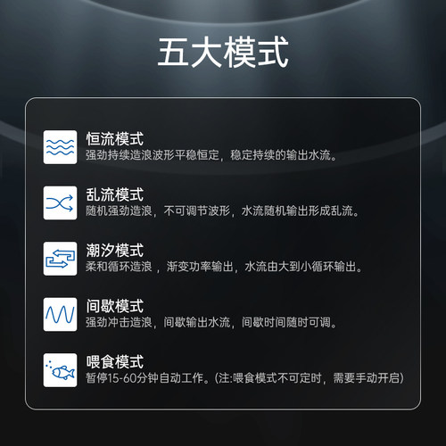 彻朗鱼缸环流造浪泵变频超静音龙鱼缸底吹横流吹粪器打浪冲浪泵