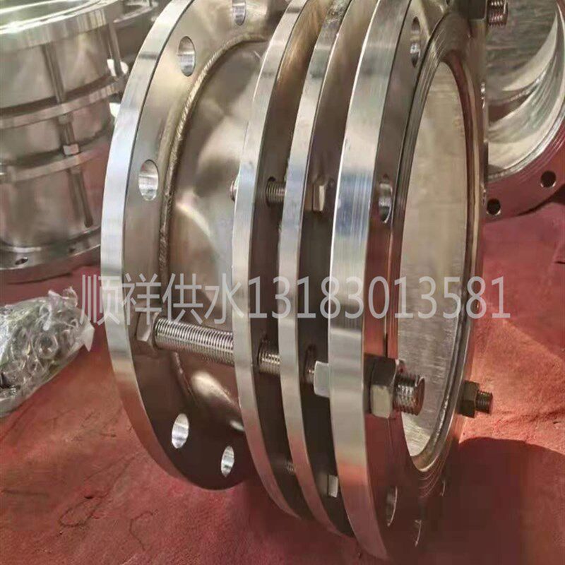 不锈钢双法兰限位伸缩器节管道钢制补偿接头松套可拆式传力B2FC2F