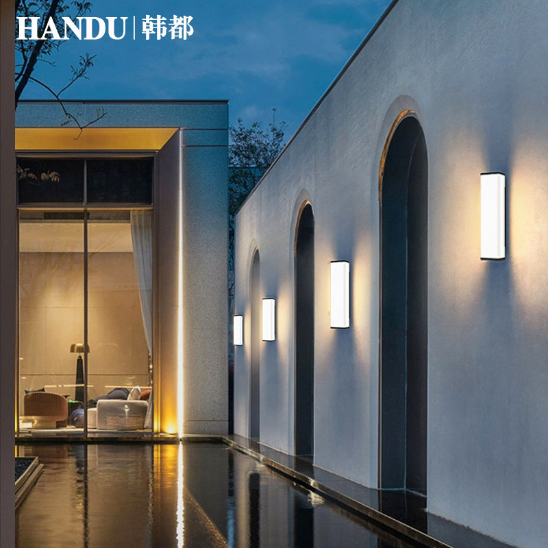 壁灯户外花园防水洗墙灯别墅庭院灯长条壁灯室外走廊过道入户墙灯