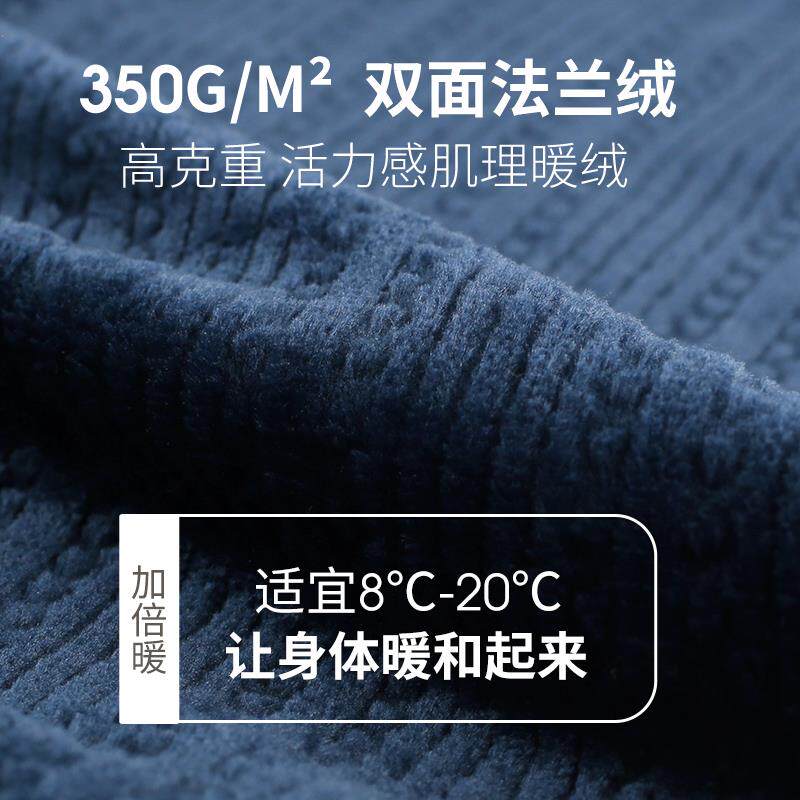 轩靓睡衣男士秋冬季加绒加厚珊瑚绒浴袍三件套保暖睡袍大码家居服