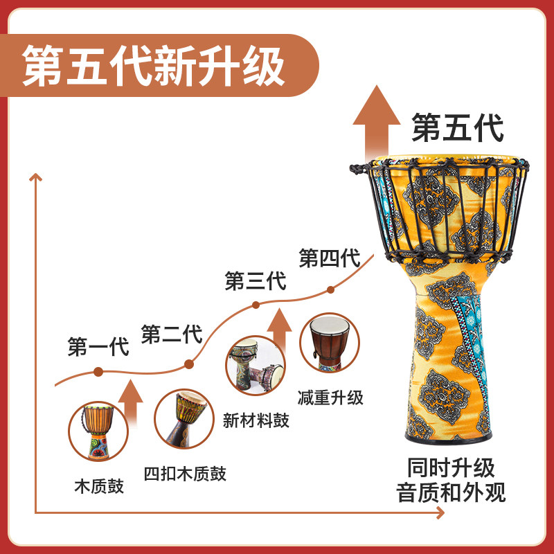 中声儿童手鼓入门初学小10寸丽江专业演奏乐器8.5寸幼儿园非洲鼓