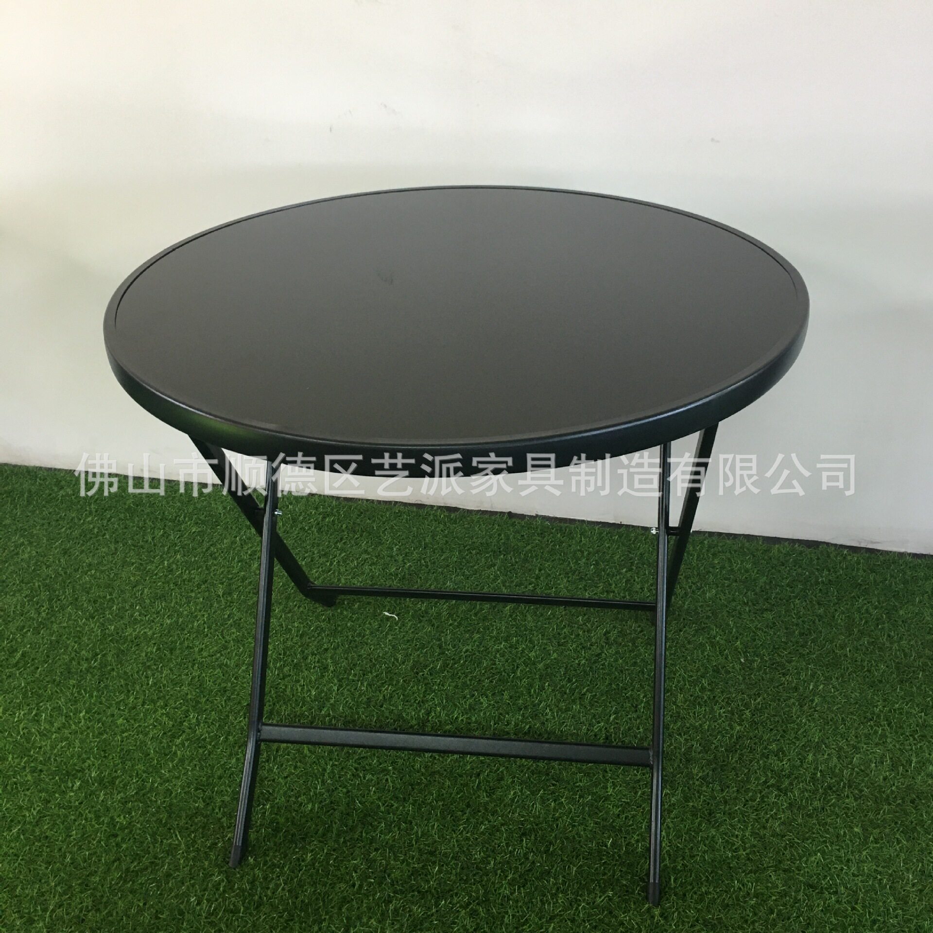 玻璃餐桌单桌小方圆台家用折叠欧式阳台休闲简约咖啡厅桌子