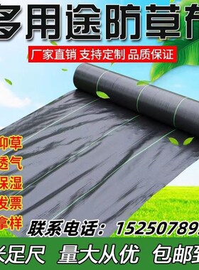 加厚抗老化农用防草布黑色园艺地布新型除草大棚果园透气透水保湿