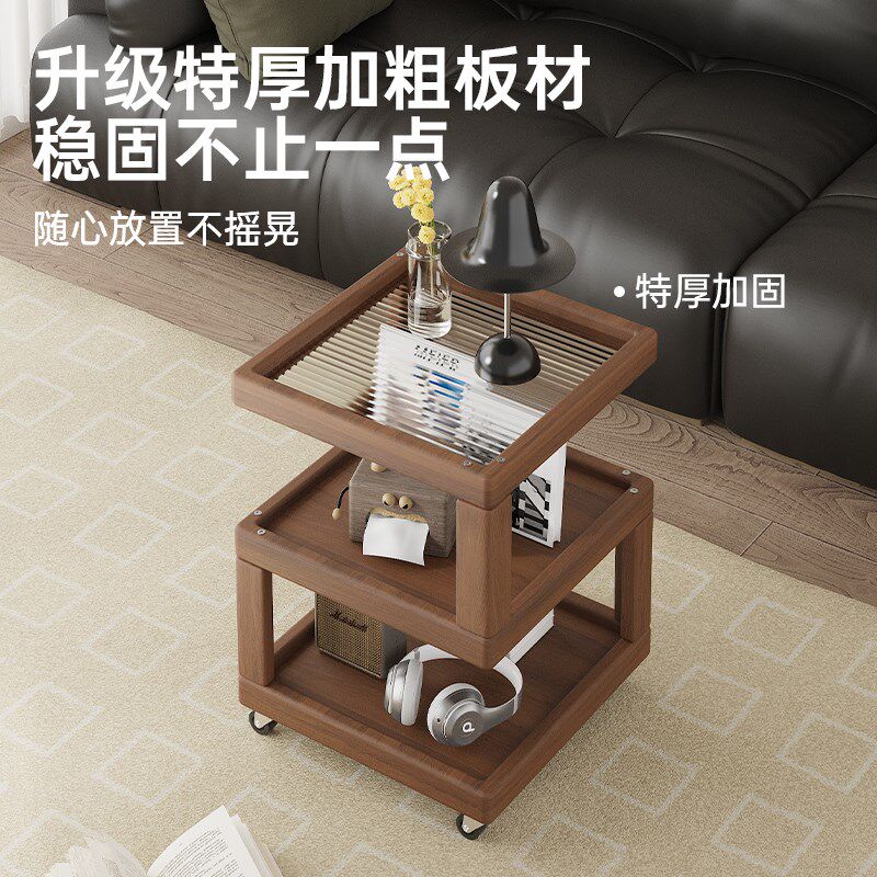 边几沙发侧边柜移动茶几小桌子床头客厅电视旁书柜书架落地置物架