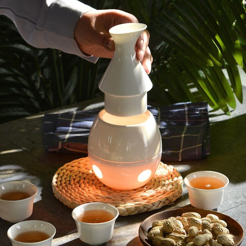 温酒壶高档黄酒温酒器清酒壶陶瓷酒壶烫酒壶家用热酒壶套装烫酒器