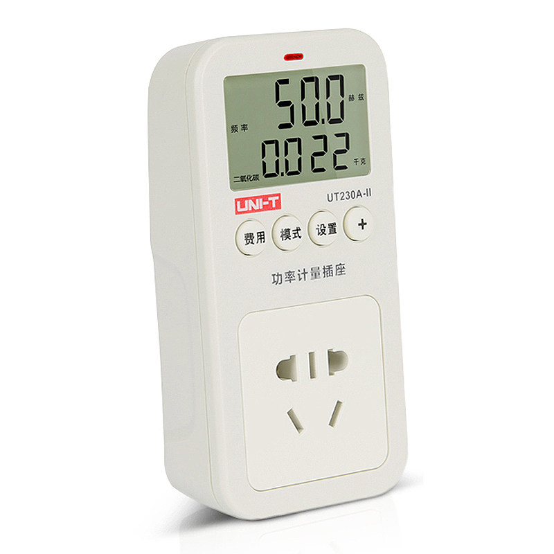 优利德UT230C-II/230A多功能功率计量插座定时电力监测测量仪16A