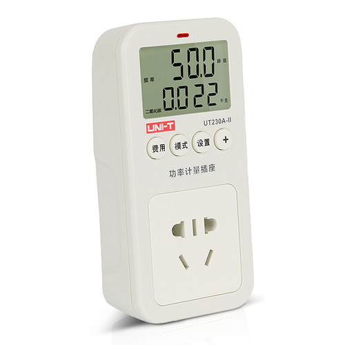 优利德UT230C-II/230A多功能功率计量插座定时电力监测测量仪16A