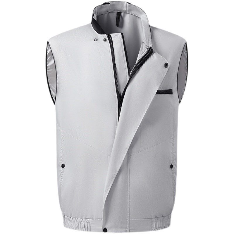 夏季带风扇衣服降温空调服男制冷防暑带充电焊工劳保工作服马甲男