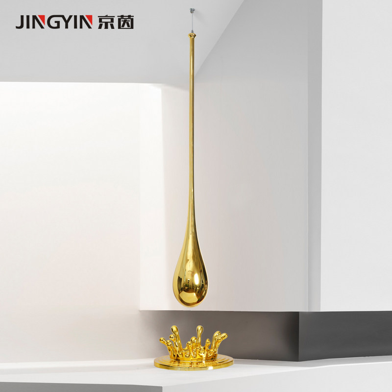 雕塑水滴吊饰装饰品酒店客厅售楼部天花吊顶挂件创意水花艺术摆件