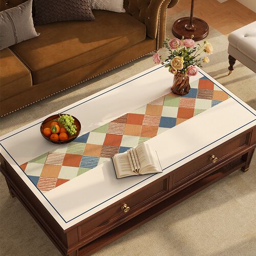 美式简约茶几桌垫防水防油防烫免洗pvc餐桌垫客厅桌面保护垫桌布