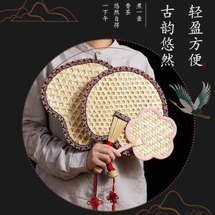 夏天扇子大蒲扇老式 手工编织耐用家用手摇麦秆草芭蕉扇凉葵扇古风