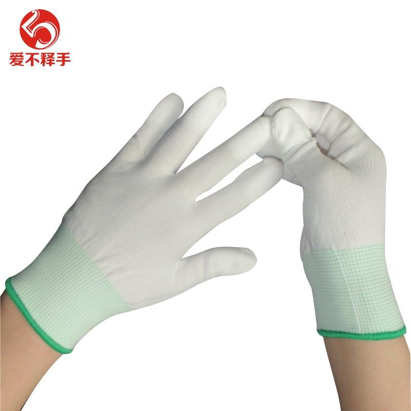 PU涂指小手套劳保耐磨工作小号s码工作干活防滑透气王薄款女塑胶