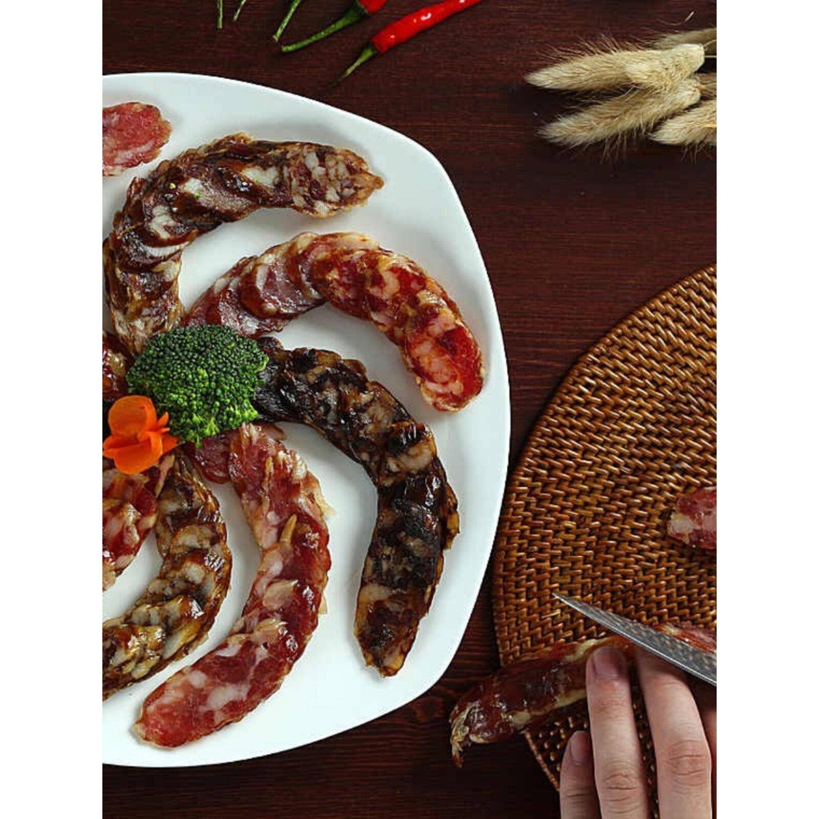 百年虞府农家手工自制土猪肉瘦肉香肠腊肠烤肠火腿肠肉肠烤肠