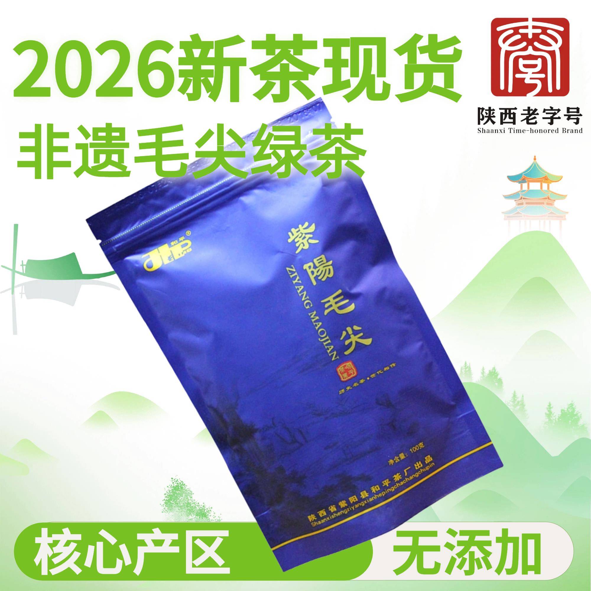 2026新茶现货和平茶业三级手工毛尖紫阳富硒茶产区绿茶春茶叶100g