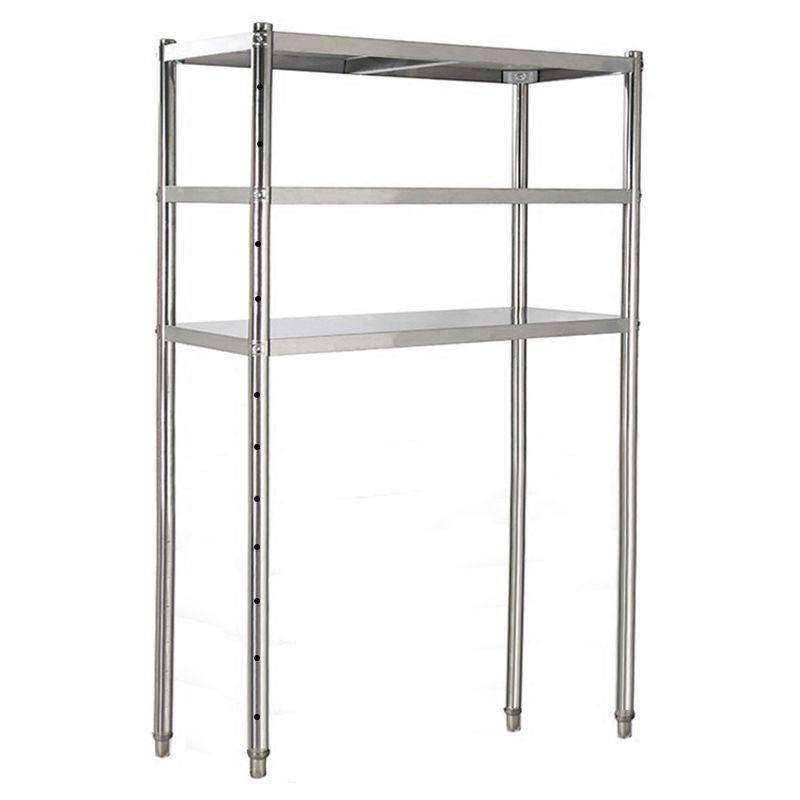 厨房不锈钢置物架台立架烤箱微波炉3层锅架落地可调高脚洗衣机架