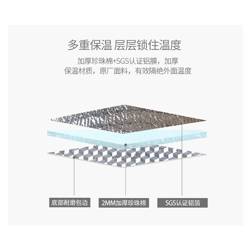 【1000个】保温袋外卖专用奶茶烧烤一次性铝箔锡纸打包袋冷藏隔热