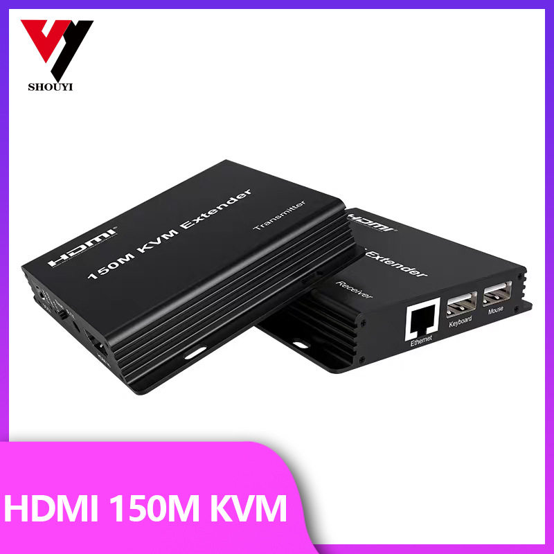 HDMI KVM延长器150米USB带键鼠4K高清KVM传输器放大延长器图片