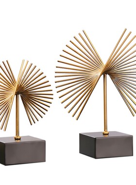 轻奢风格装饰品 抽象铁艺展翅摆件 客厅玄关电视柜摆件房间艺术品