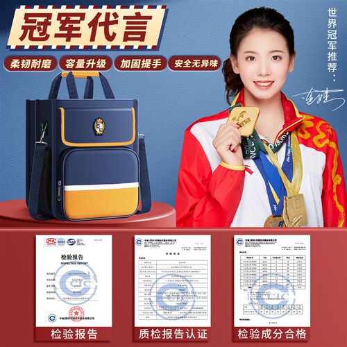 学生手提袋拎书袋小学生补习袋男孩女孩拉链式美术袋文件袋补课包