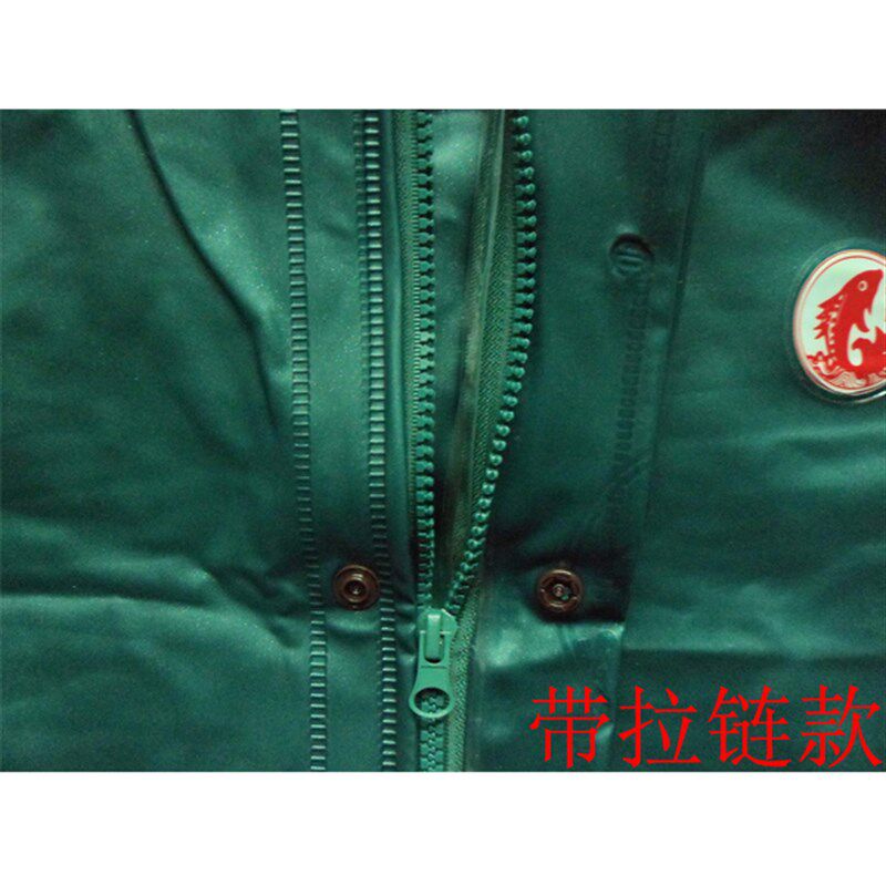 大渔渔友牌户外雨衣雨裤分体pvc海胶布珠绿成人上衣单件裤子套装