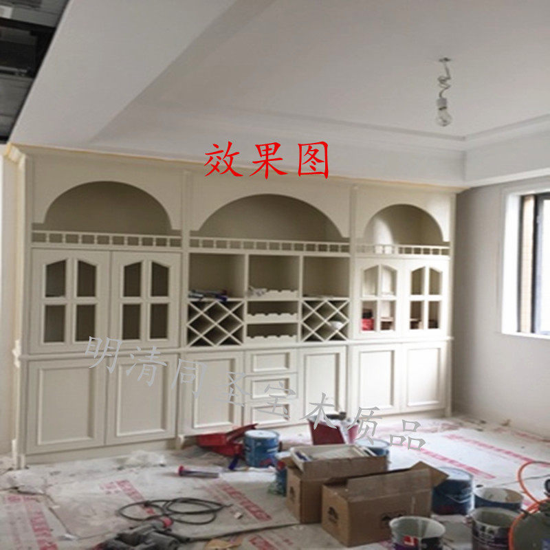 欧式实木酒柜护栏杆葫芦小立柱廊桥罗马柱圆柱头装饰车木整体橱柜