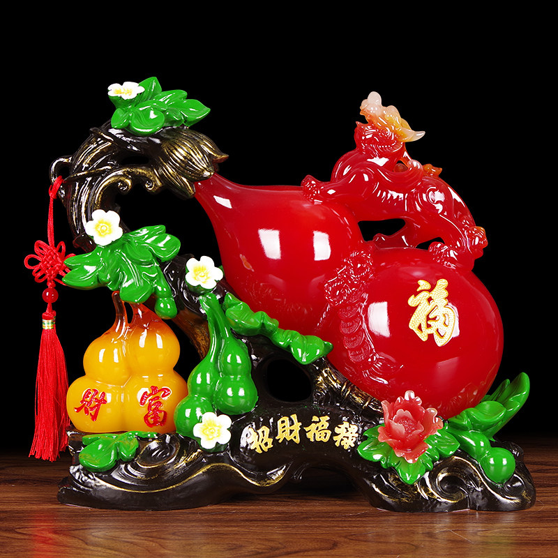 招财葫芦摆件葫芦工艺品客厅办公室客厅收银台老板桌装饰品摆设