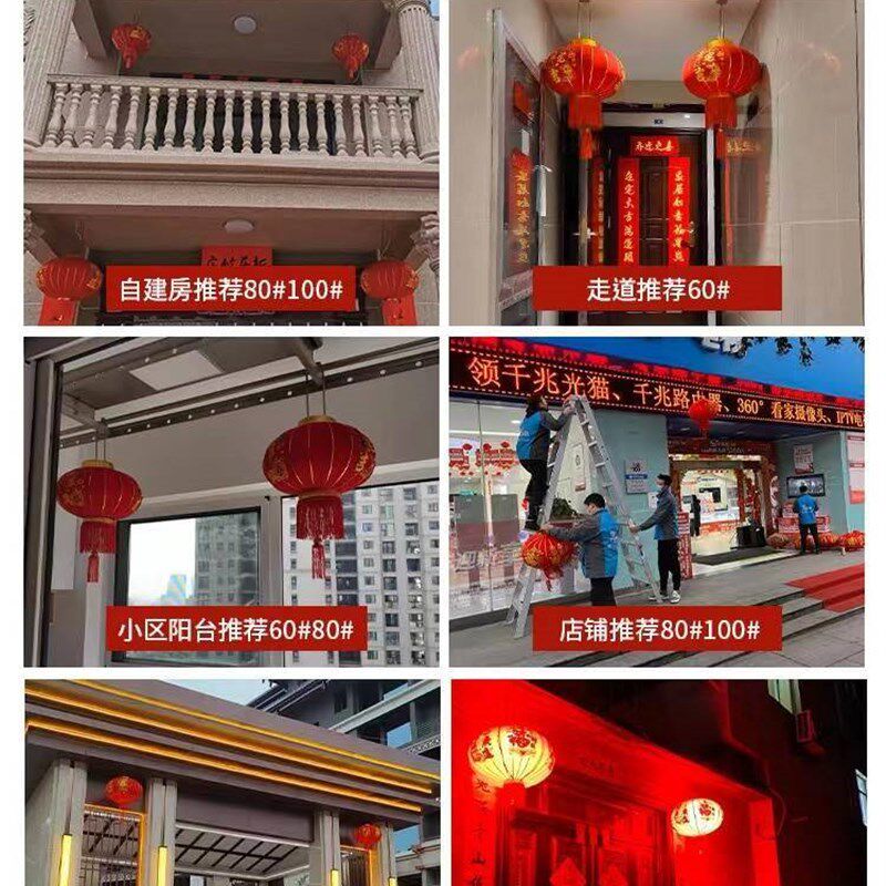 大红灯笼灯大门口户外防水防晒灯笼阳台吊灯挂饰乔迁新居装饰用品