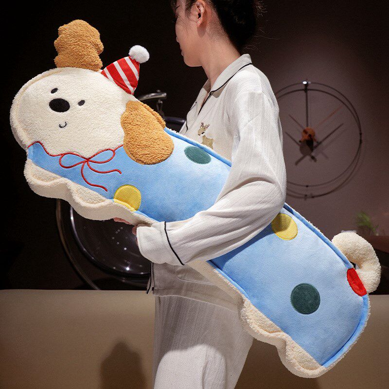 波点小狗抱枕睡觉长条枕床上陪睡专用女生儿童侧睡夹腿枕头可拆洗