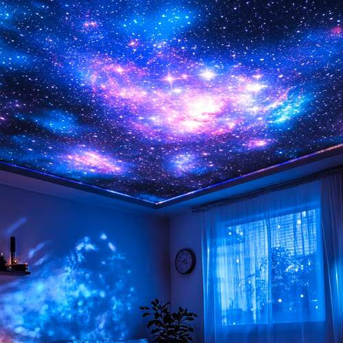 成都星空顶天花板悬吊式天花板影音室KTV美发店酒吧石膏板满天星